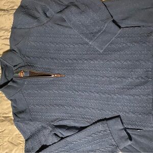 Orvis Deep Blue 1/4 Zip-Up Sweatshirt